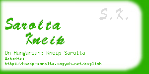 sarolta kneip business card